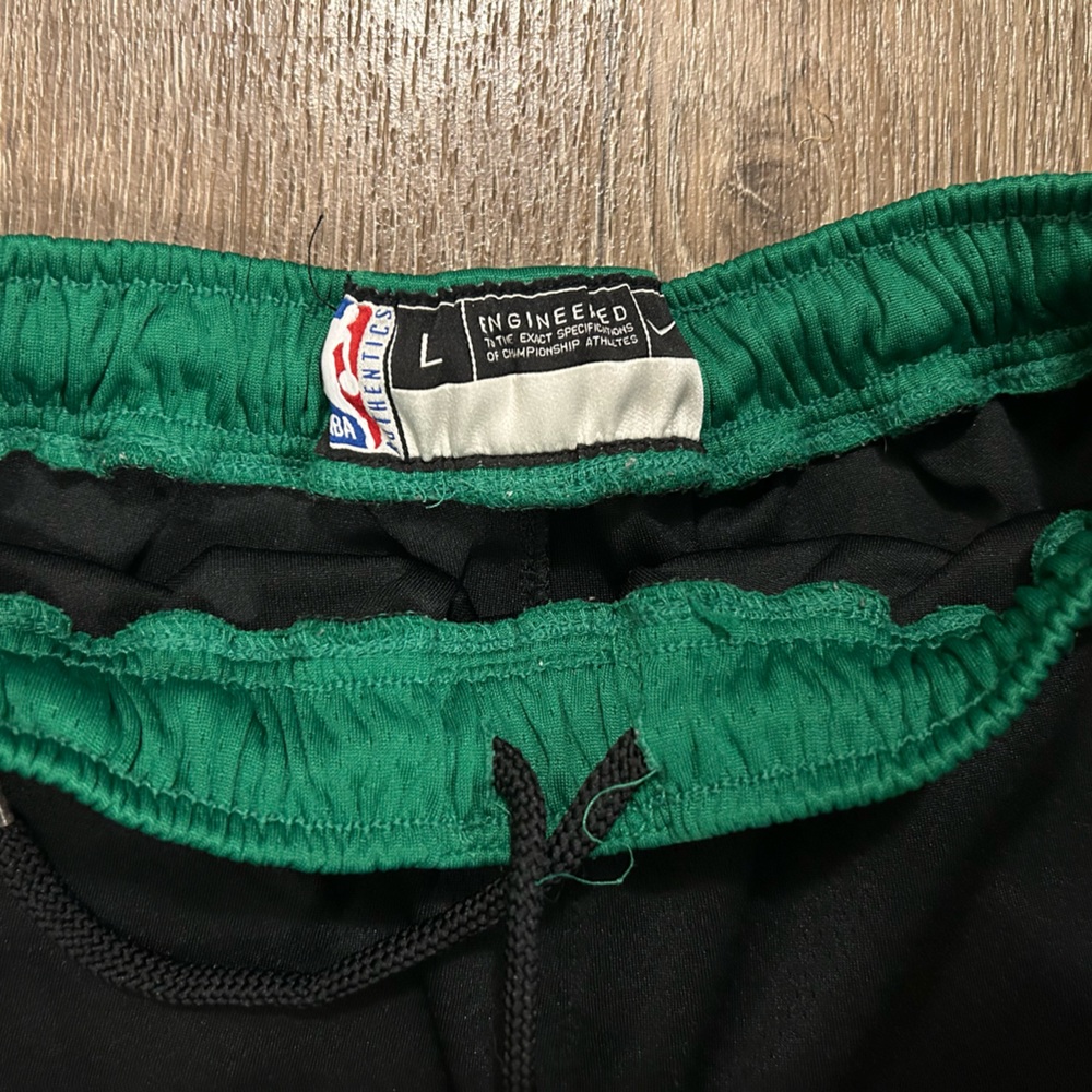 Nike Celtic Black and Green Authentic Basketball Shorts - Picture 5 of 6